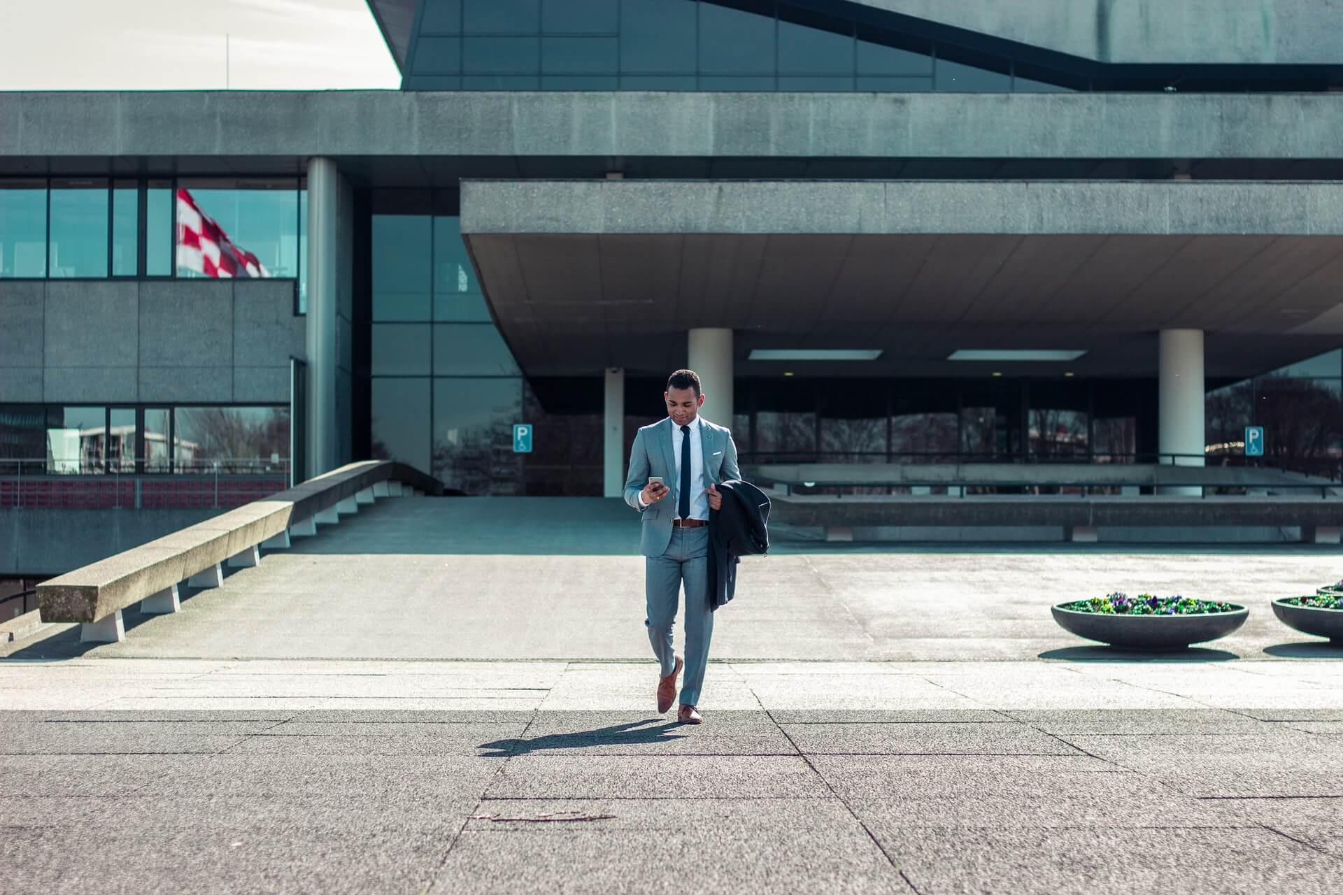 Businessman walking